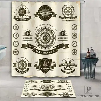 

Custom Anchor (1) Waterproof Shower Curtain Doormat Home Bath Bathroom Polyester Fabric Multi Sizes#2019-01-12-287
