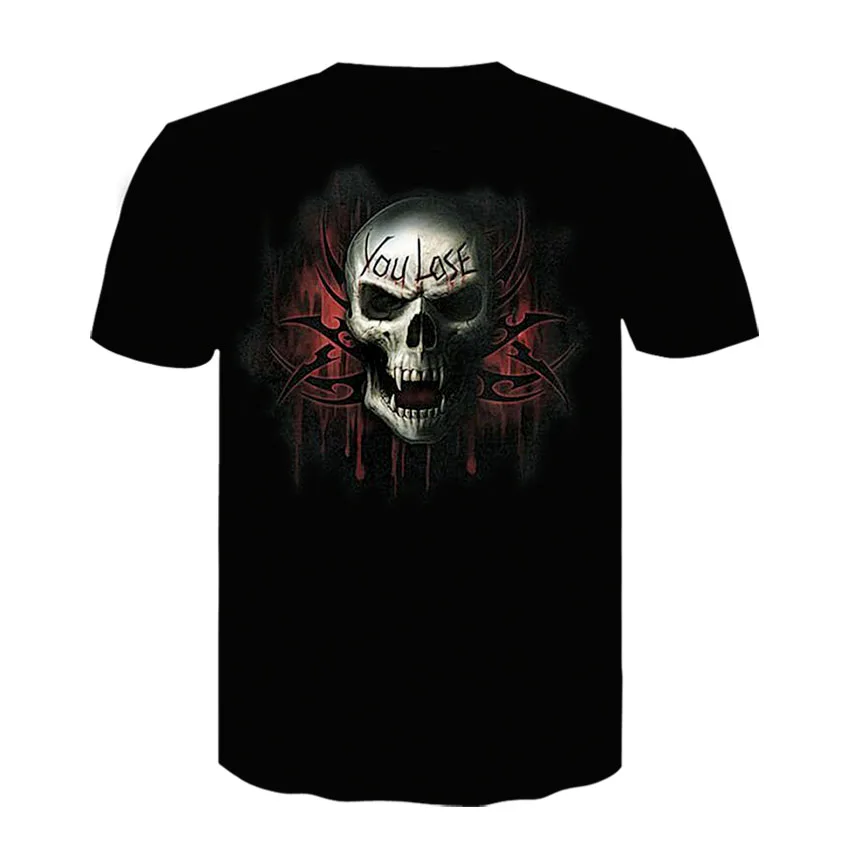 Мужская футболка мужская футболка Харадзюку С 3D принтом "мотоцикл тяжелый металл" Веселая хип-хоп рок футболка homme+ размер 3D футболка