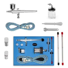 Dual Action Airbrush Kit Needle Air Brush Spray gun body painting airbrush Makeup Styling Tools Nail Art Tattoos SP134KTLWG