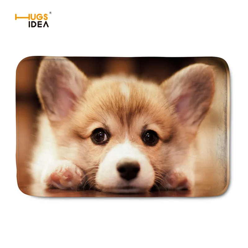HUGSIDEA милые животные корги 3D принт ковры креативные Нескользящие Коврики для гостиной украшения дома фланелевые Alfombras