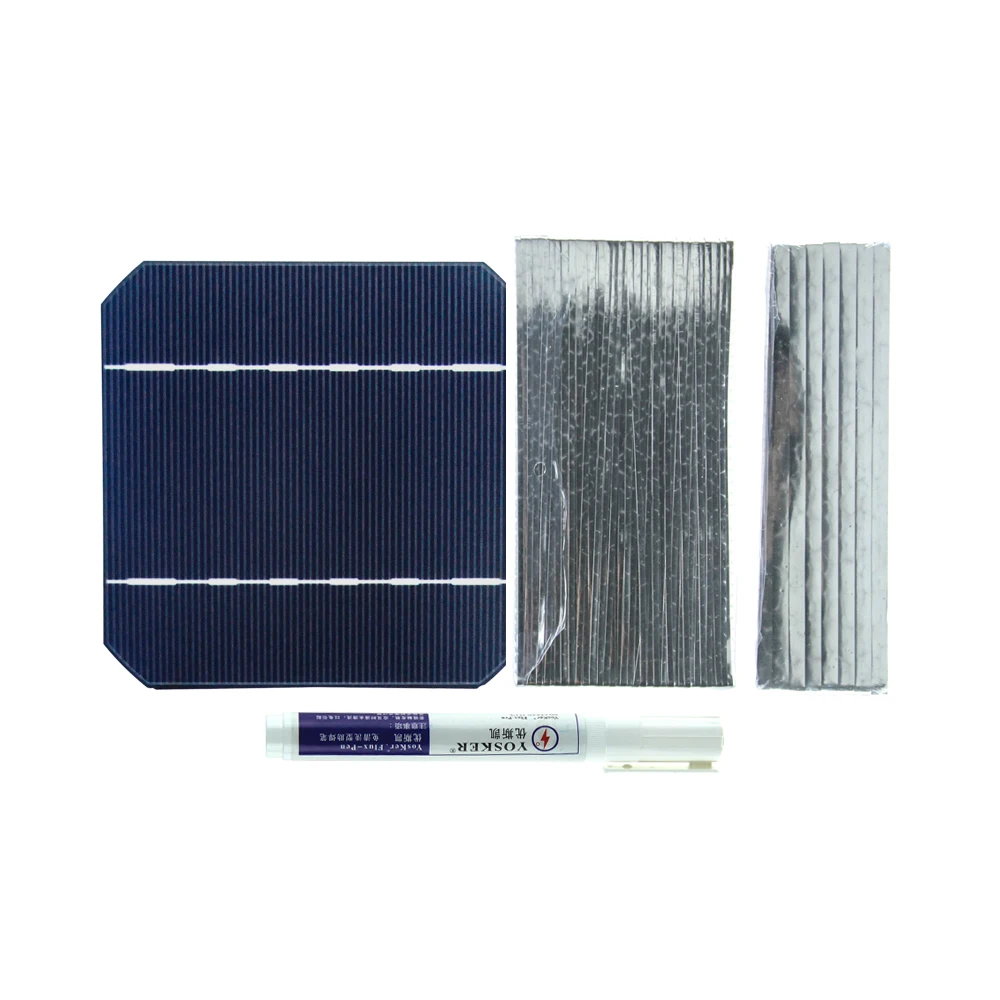DIY Solar Panel 270W 100Pcs Monocrystall Solar Cell 5x5 
