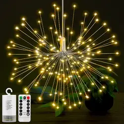 Батарея висит Starburst Фея Strig огни 200 светодиодов DIY Медь фейерверк строка гирлянды Xmas вечерние Y Мерцают Огни
