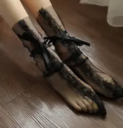 Обертывающий ногу японское сексуальное женское белье аксессуары бутон шелк экран шелковые чулки ультра-тонкий бант сексуальные девушки