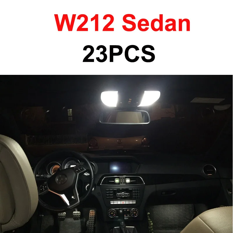 Белый светодиодный светильник без ошибок, Внутренняя купольная карта, комплект для Mercedes Benz E class W210 W211 W212 S210 S211 S212(1995