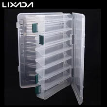 Lixada 27*18*4,7 см рыболовная коробка двухсторонняя пластиковая коробка для рыболовных снастей 14 отсеков с отверстием для слива 6 Pesca аксессуары