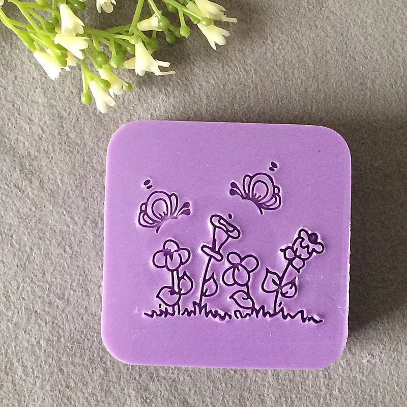 

Free shipping handmade and GARDEN pattern Mini diy soap stamp chaprter seal 5*5cm