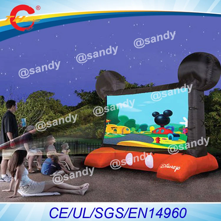 free air ship to door,mickey mouse inflatable projector screen cinema screen,inflatable rear