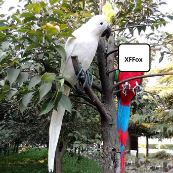 

big real life white parrot model foam&feather cute parrot bird doll about 65cm xf1024
