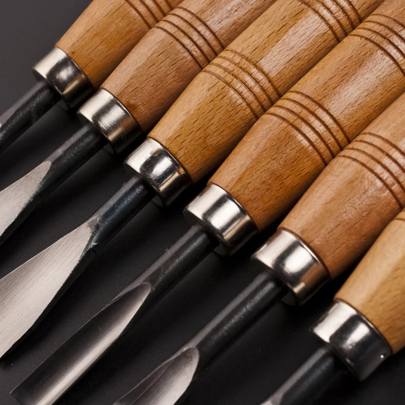 6pcs/Set Wood Carving Chisels Knife for Basic Wood DIY Detailed Woodworking Hand Tools