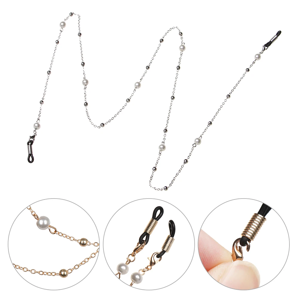 1Pcs 61/70cm Glasses Chain Elegant Pearl Chains for Women Beaded Sunglasses Eyeglasses Reading Glasses Lanyard Cord Holder Ropes