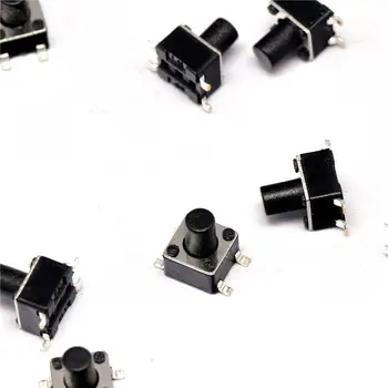 

Free shipping 4.5 * 4.5 * 7MM Tact Switch SMD 4 feet micro switch / button switch ( 400 )