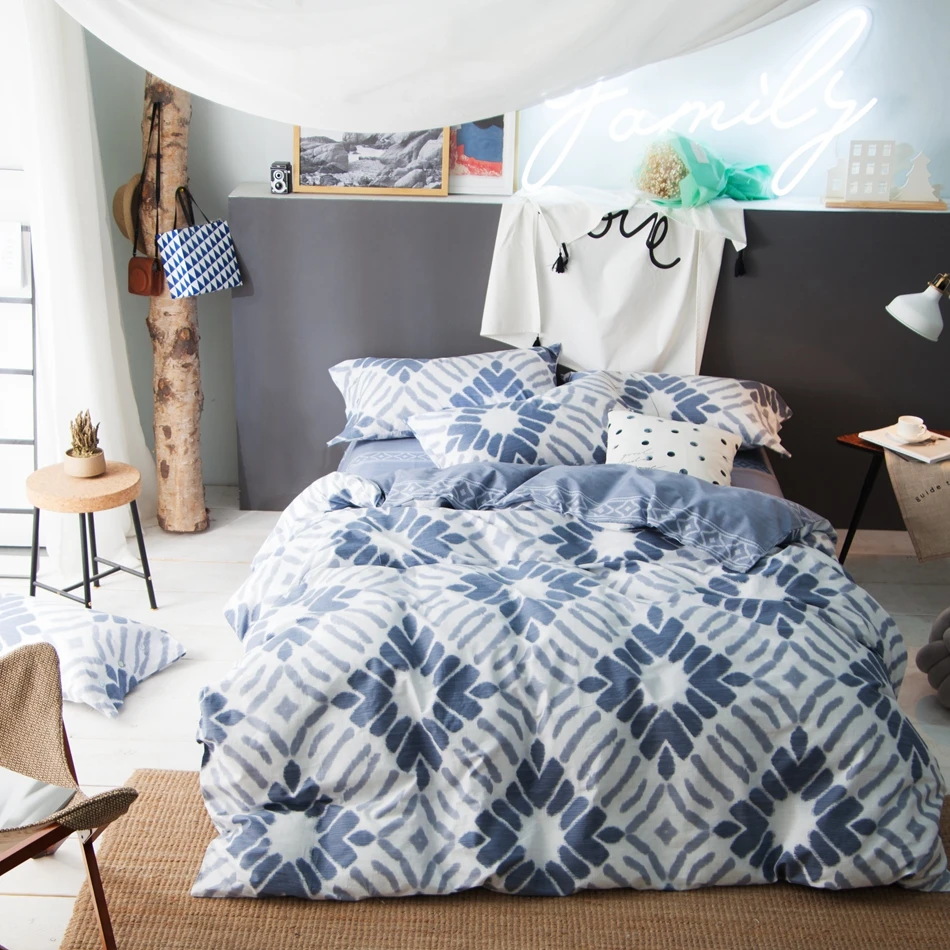 Buy Mysterious Geometric pattern duvet cover set 100 cotton quilt cover bed