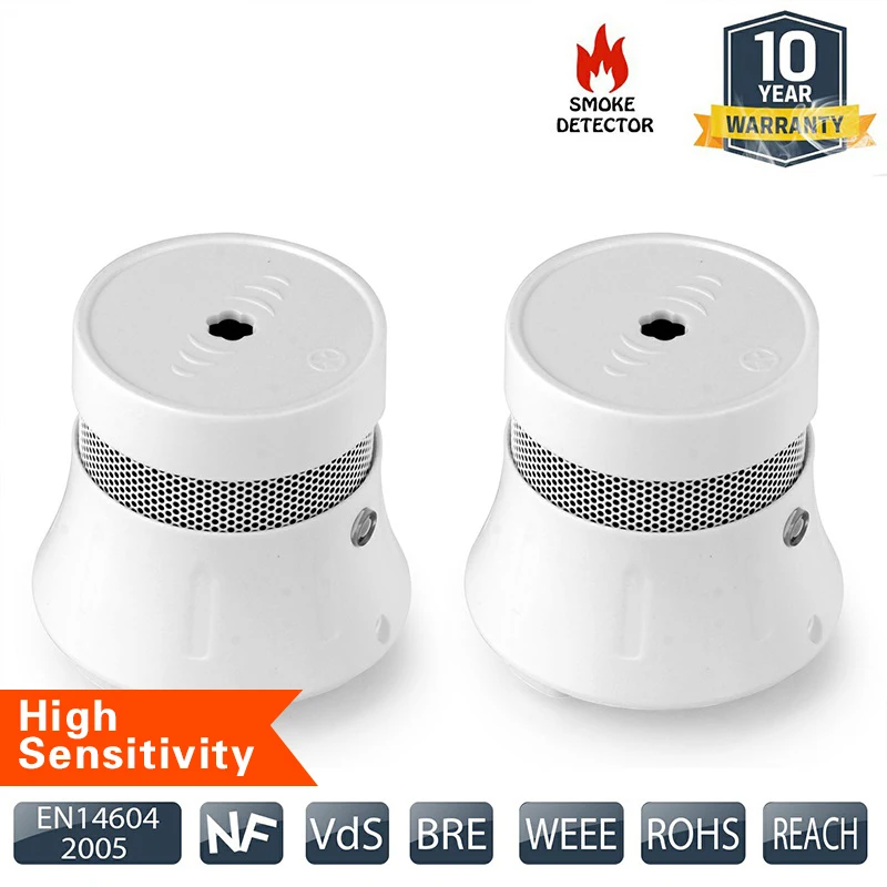 

Mini Fire Protection Smoke Detector Portable Alarm Sensors For Home Security