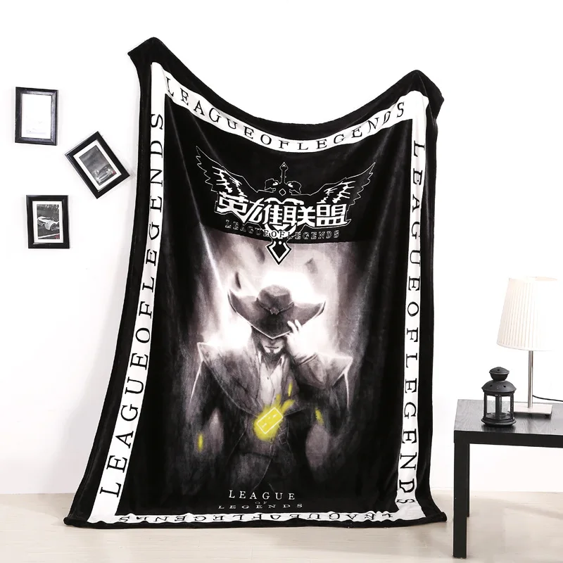 Игровое одеяло League of Legend LOL из мультфильма Фланелевое покрывало для дивана
