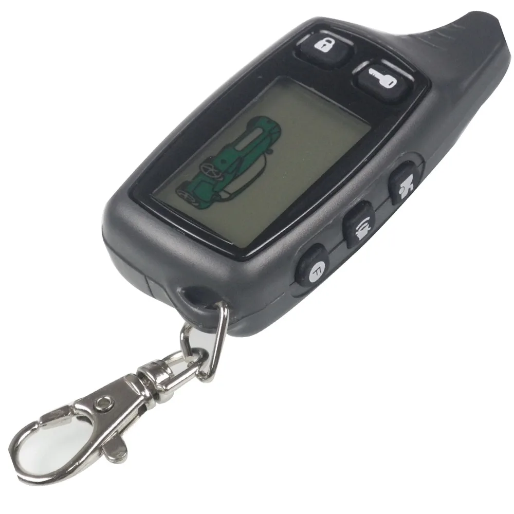 

Two Way Car Alarm System Russian 9010 keychain Fob For Tomahawk TW9010 LCD Remote Controller No Logo