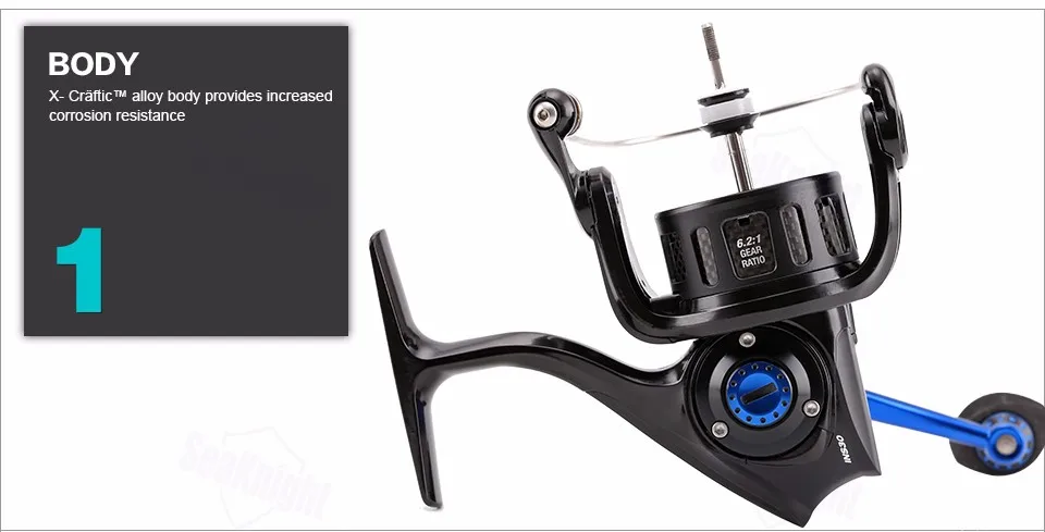 Abu Garcia REVO2 Inshore 6+ 1BB спиннинговая катушка для соленой воды C6 катушка для рыбалки из углеродного ротора