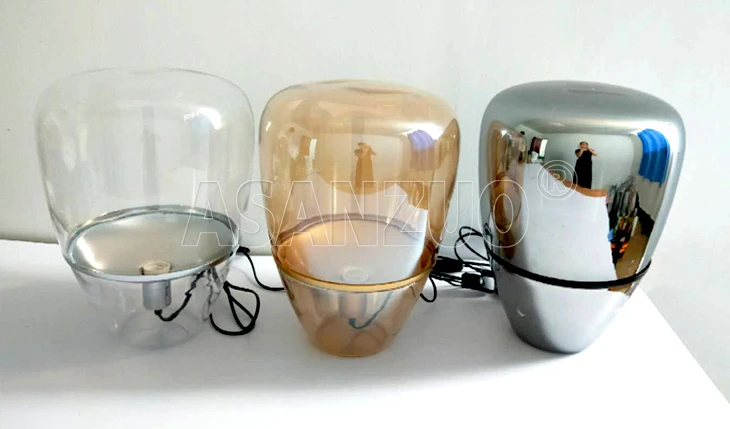Lâmpadas de Cabeceira Candeeiro de Mesa de Vidro Sala de Jantar Candeeiros de Mesa de Vidro Lâmpadas de Mesa de Escritório Fumaça Cinza Moderna Iluminação Nordic Balão 10 China lamp bedside Suppliers