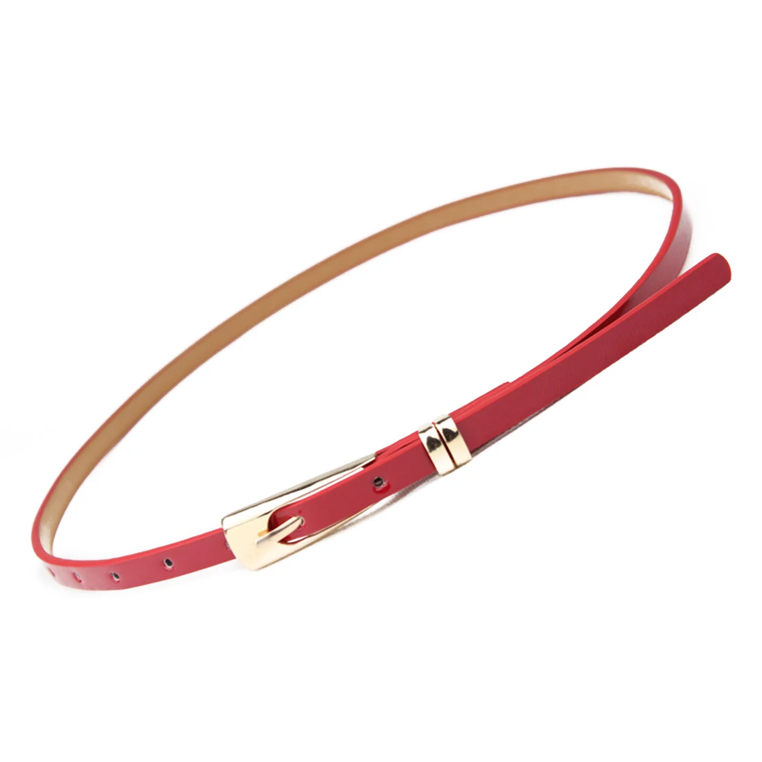 New Elegant Skinny Waist Belt Women Belt Candy Color Thin Leather ...