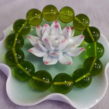 

This stone Yuanlan amber amber bead hand String Bracelet amber beeswax fluorescent floating salt wholesale