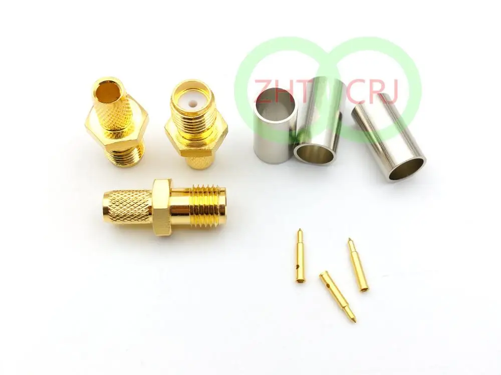 1000pcs new RP Female SMA connector for Crimp Cable LMR195RG58RG400RG142 wholesale