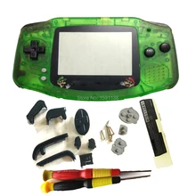 Прозрачный зеленый цвет корпус оболочка полный корпус оболочка Защитная твердая поверхность с Марсом Bros объектив DIY черные кнопки