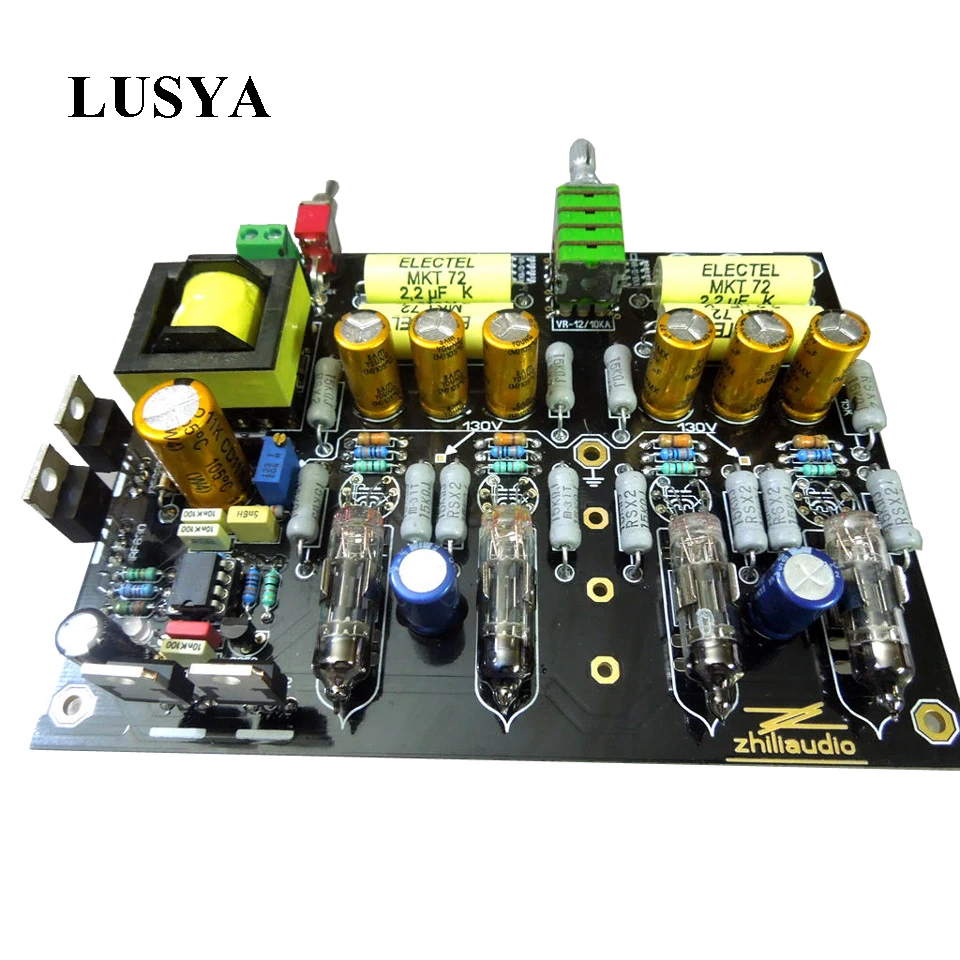 Lusya версия с питанием от аккумулятора hifi желчный предусилитель баланс предусилителя hifi ламповый предусилитель DIY доска для автомобиля T0309