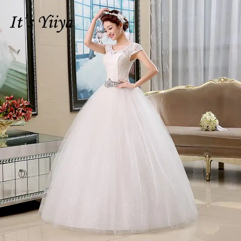 Real Photo Free Shipping Vestidos De Novia Red White Lace Sequins