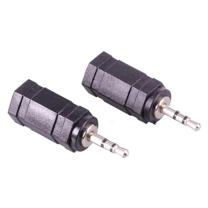 100pcs lot 3 Poles Stereo 2 5mm Male Plug to 3 5mm Stereo Female Jack Socket 2 5 to 3 5 Audio Connector Headphone Wire Connector