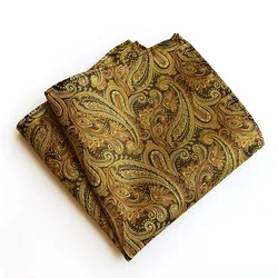 Costume d'affaires classique pour hommes, 25x25cm, poche carrée, mode de mariage, Paisley, Festival, mouchoir, cadeau pour hommes 