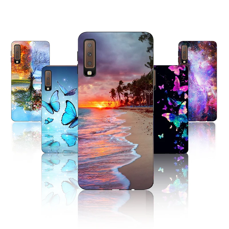 

Soft TPU A750 Case For Funda Samsung A7 2018 Case Silicone Matte Back Cover For Capas Samsung Galaxy A7 2018 A750F Case Bumper