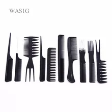 10 Teile/satz Professional Hair Pinsel Kamm Salon Barber Anti-statische Haar Kämme Haarbürste Friseur Kämme Haarpflege Styling Werkzeuge
