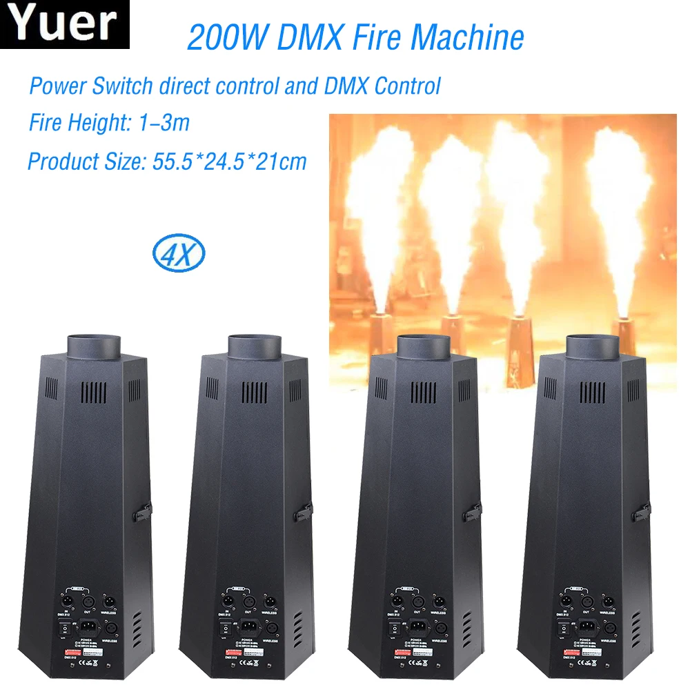 4Pcs/Lot 200W Six (Four) Corner Stage Flame Machine Spray Fire Machine