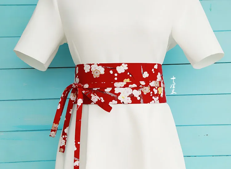 Японский стиль, хлопок, ceinture femme,, домашнее кимоно, пояс на талии, широкие пояса, Ретро стиль, эластичная резинка на талии, бант для девочек