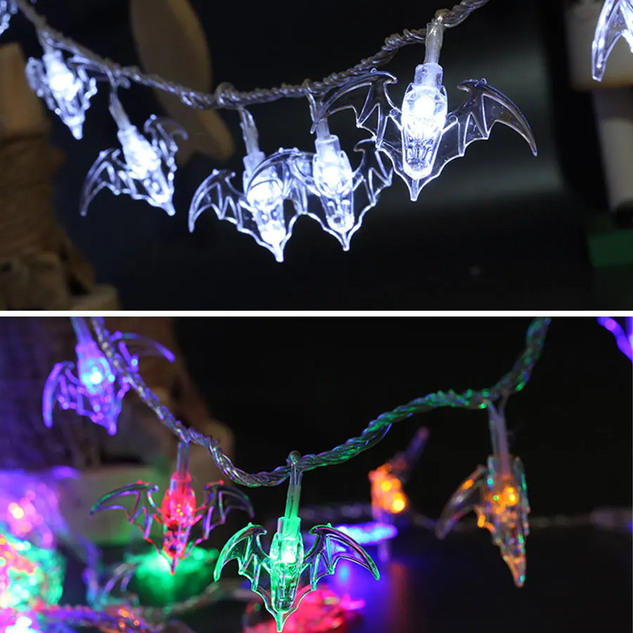 Halloween Bat LED String Light 1.2m 2.5m 5m Colorful Bats Fairy Light