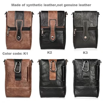 

Holster Man Shoulder Belt Clip Mobile Phone Leather Case For Huawei Enjoy 9,P Smart (2019),nova 4,Doogee S70 X60L X10S X80 X50L