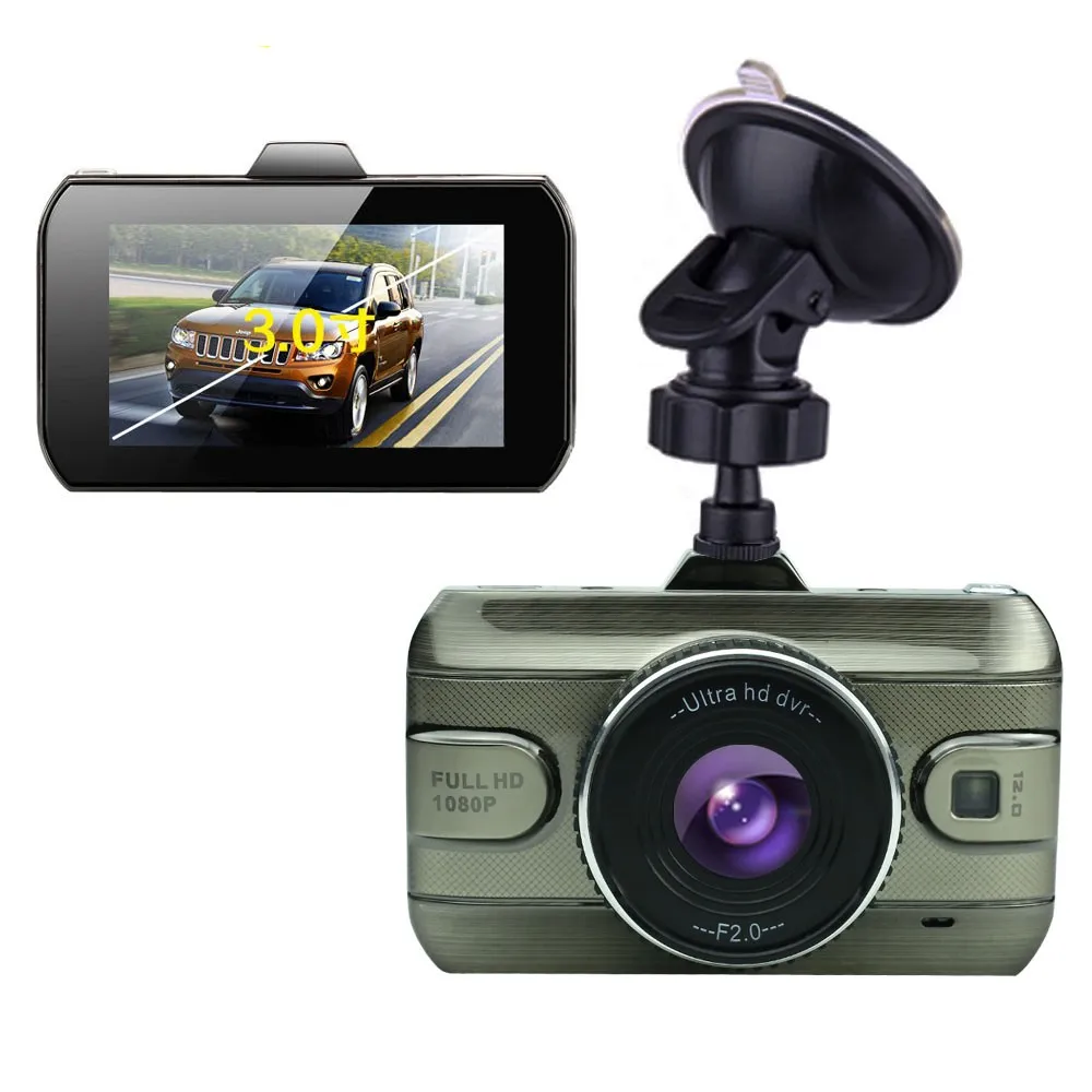 

New 3" Dash Cam HD Dual Lens Car Dvr Video Recorder Auto Registrar Camera G-sensor Night Vision with Rear View Backup Camera