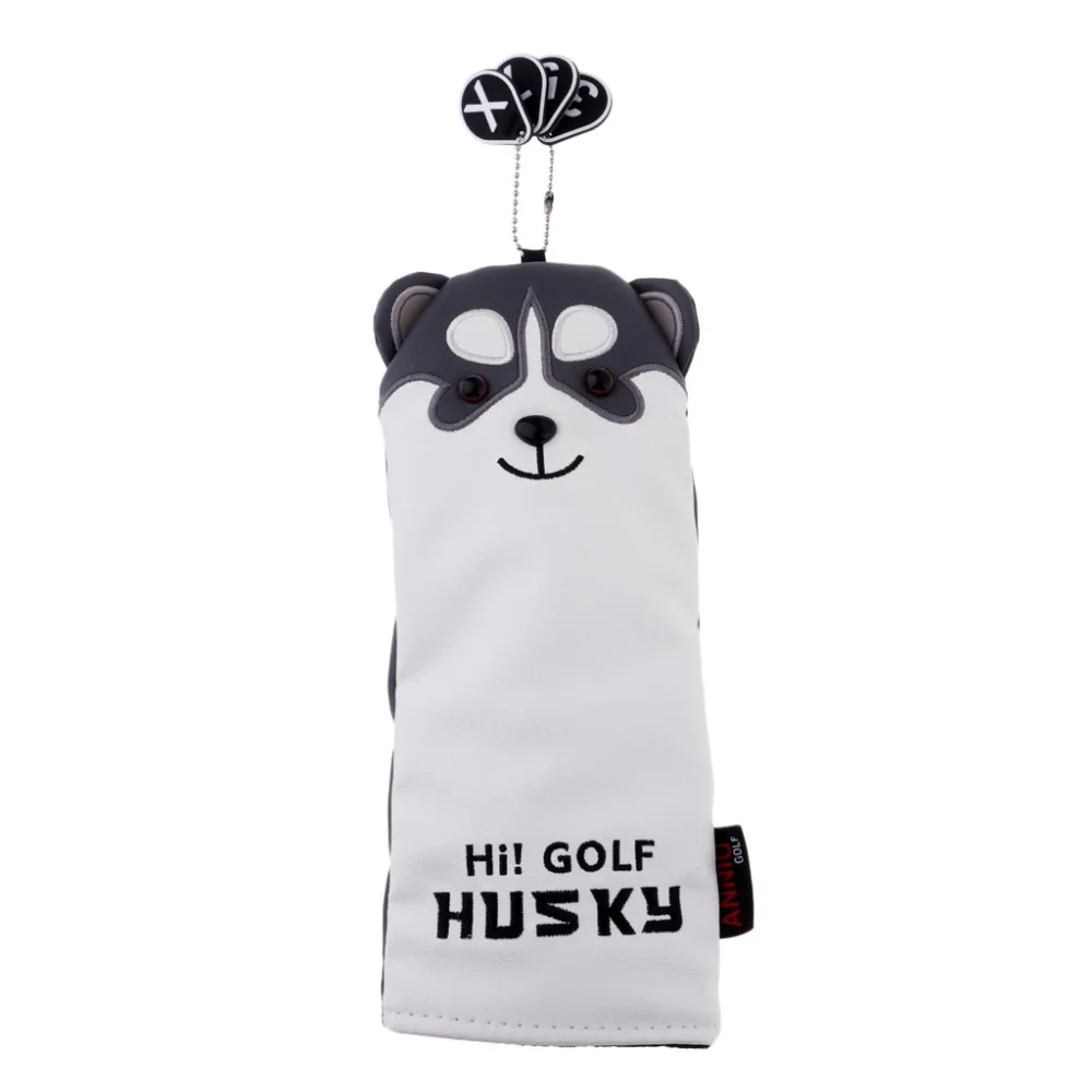 رياضة الغولف غطاء الرأس إكسسوارات الغولف الغولف رئيس يغطي غطاء الرأس سائق الممر السالك الخشب يغطي مجموعة مع الكلب نمط