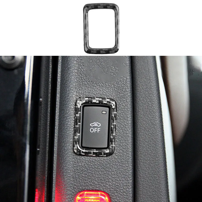 100 Carbon Fiber Child Safe Lock Button Frame Cover Trim For Audi Q7