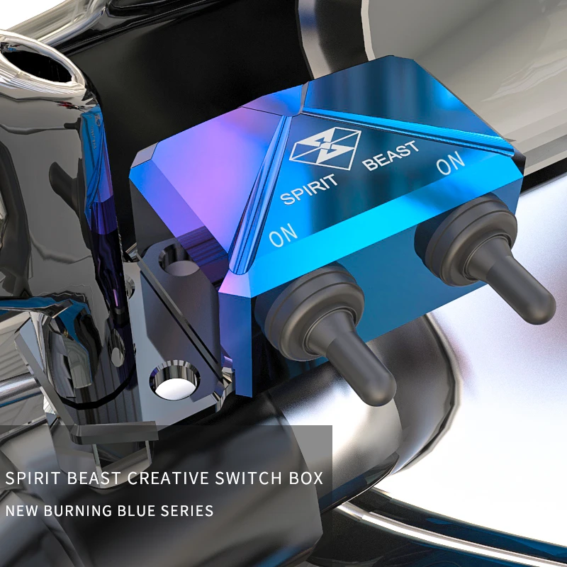 

SPIRIT BEAST Motorcycle Scooter Switch Control Box Handlebar Headlight CNC Aluminium Alloy Hazard Light Waterproof Switch Box