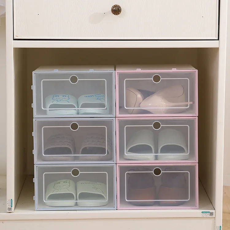 

Thickened Flip Shoes Transparent Drawer Case Plastic Shoe Boxes Stackable Box Storage Box Shoe Storage Organizer