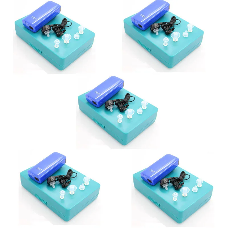 

Lot 5PCS AXON F-22 Wired Volume Adjustable Voice Sound Amplifier Best Deaf Hearing Aid w/ Belt Clip Ear Care Health Products
