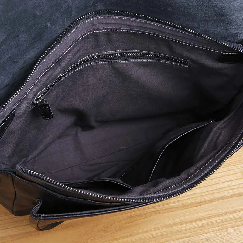 AETOO Pure handmade suede leather casual leather retro shoulder slung men's bag