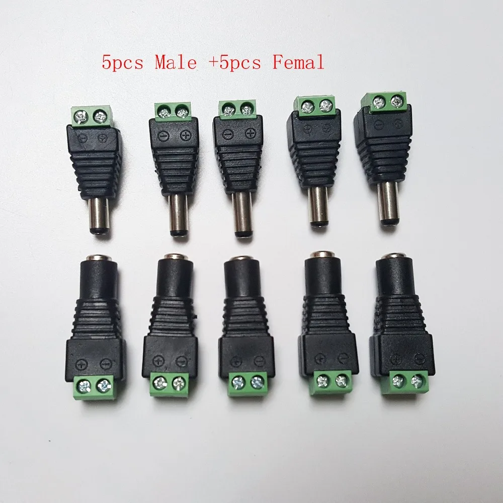 1pcs/5pcs /10pcs 5.5*2.1mm 12V DC Female Power Connector, DC Jack Plug