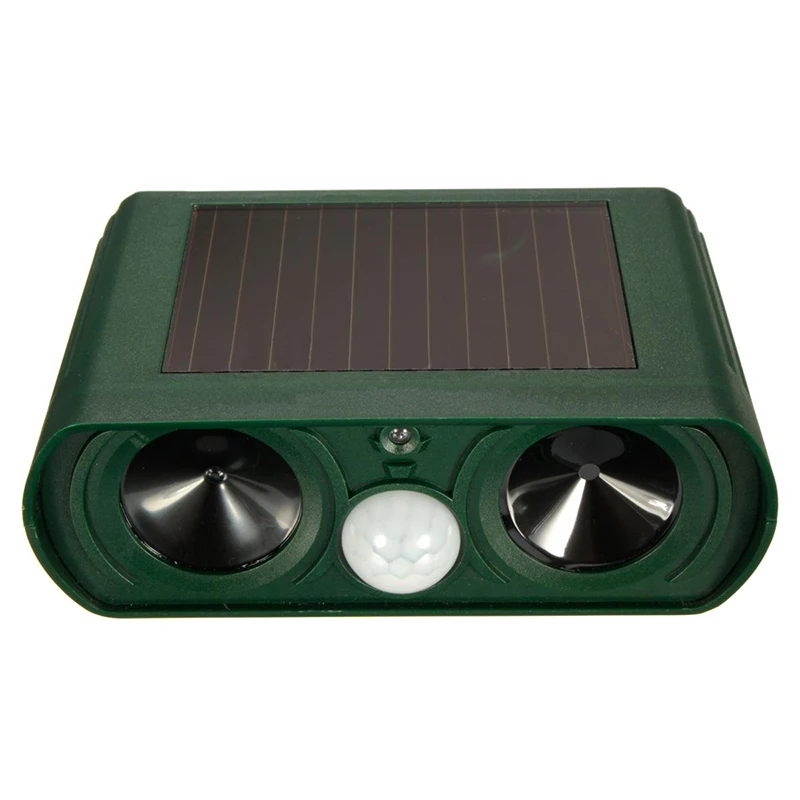 

1Pcs Dual Ultra Sonic Solar Power Pest Animal Repeller Cat Dog Fox Deterrent