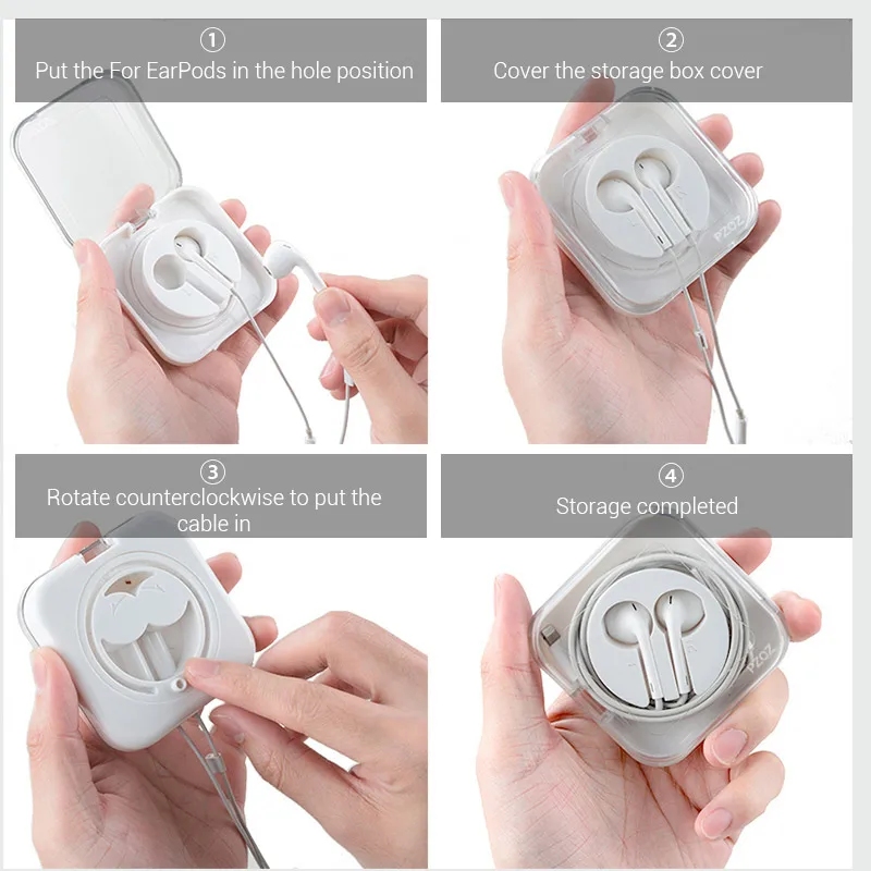 PZOZ чехол для наушников s для Apple EarPods, проводные наушники, наушники, гарнитура, аксессуары для хранения, сумка для переноски, футляр, чехол для EarPod
