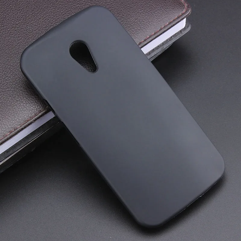 Черный гелевый ТПУ тонкий мягкий резиновый силиконовый чехол для Motorola Moto G2 G 2nd Gen