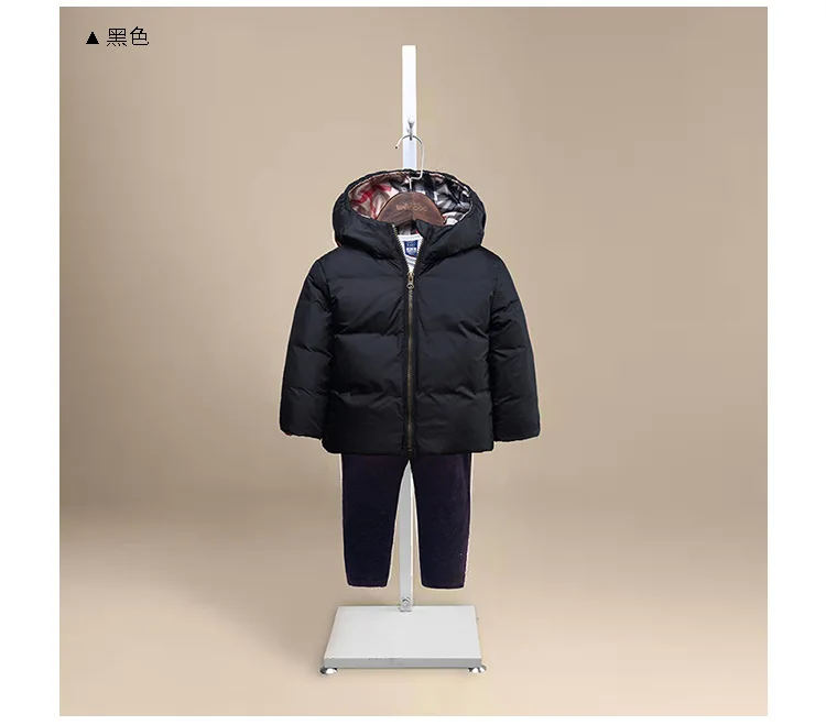 2016 Зимний пуховик для детей повседневная утепленная верхняя одежда с капюшоном для мальчиков и девочек пуховик с длинными рукавами