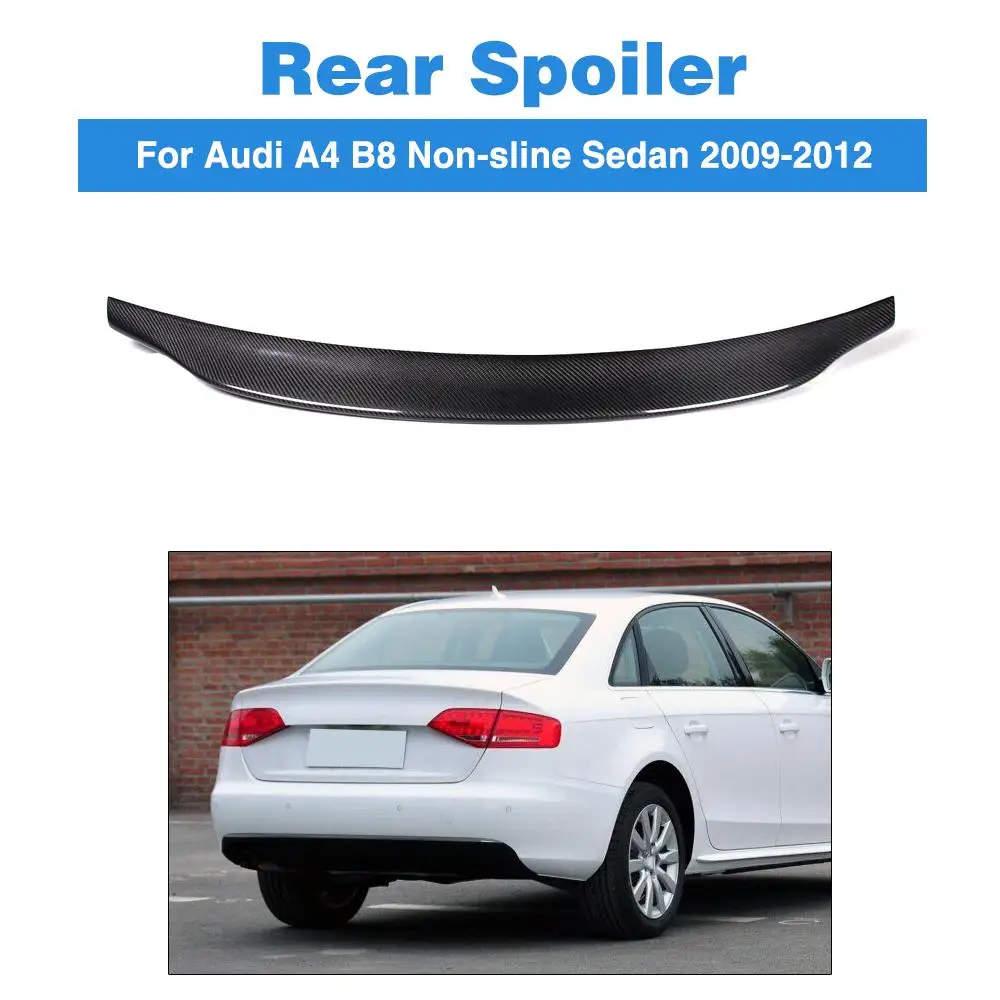 

Carbon Fiber / FRP Unpainted Rear Trunk Spoiler Boot Lip Wing For Audi A4 B8 Non-Sline Sedan 2009 - 2012