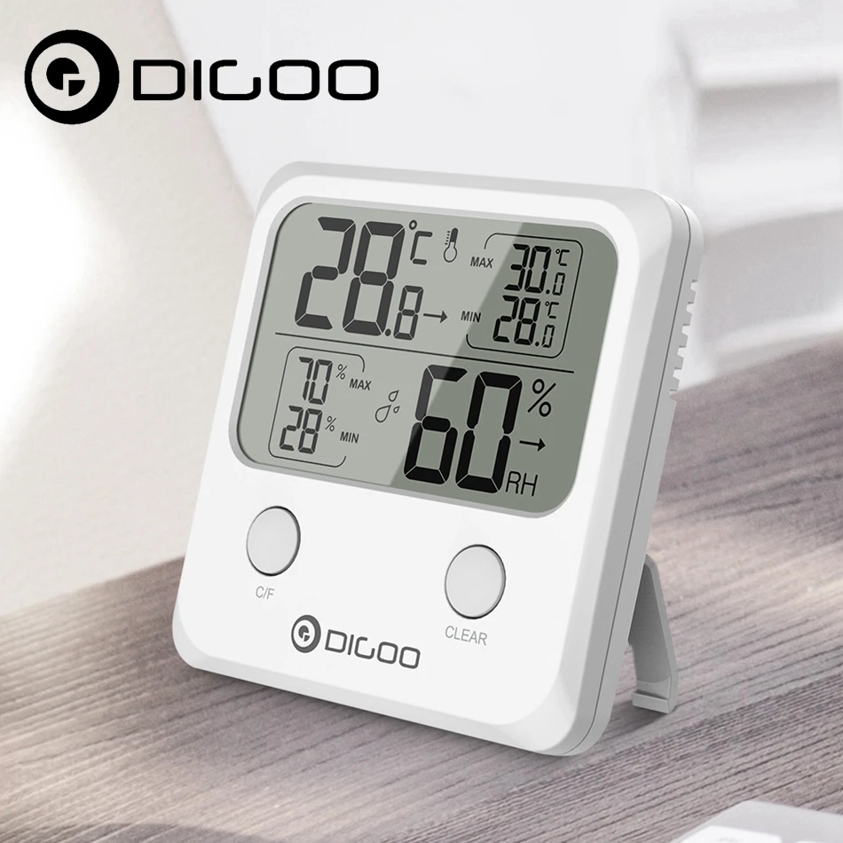 

DIGOO DG-TH1170 LCD Mini Digital Thermometer Hygrometer Humidity Temperature Sensor Monitor for Smart Home Automation