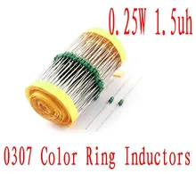 3000Pcs 0307 Color ring inductance 1/4w DIP Inductor 1.5uh Axial Lead Inductors 0.25W 1R5